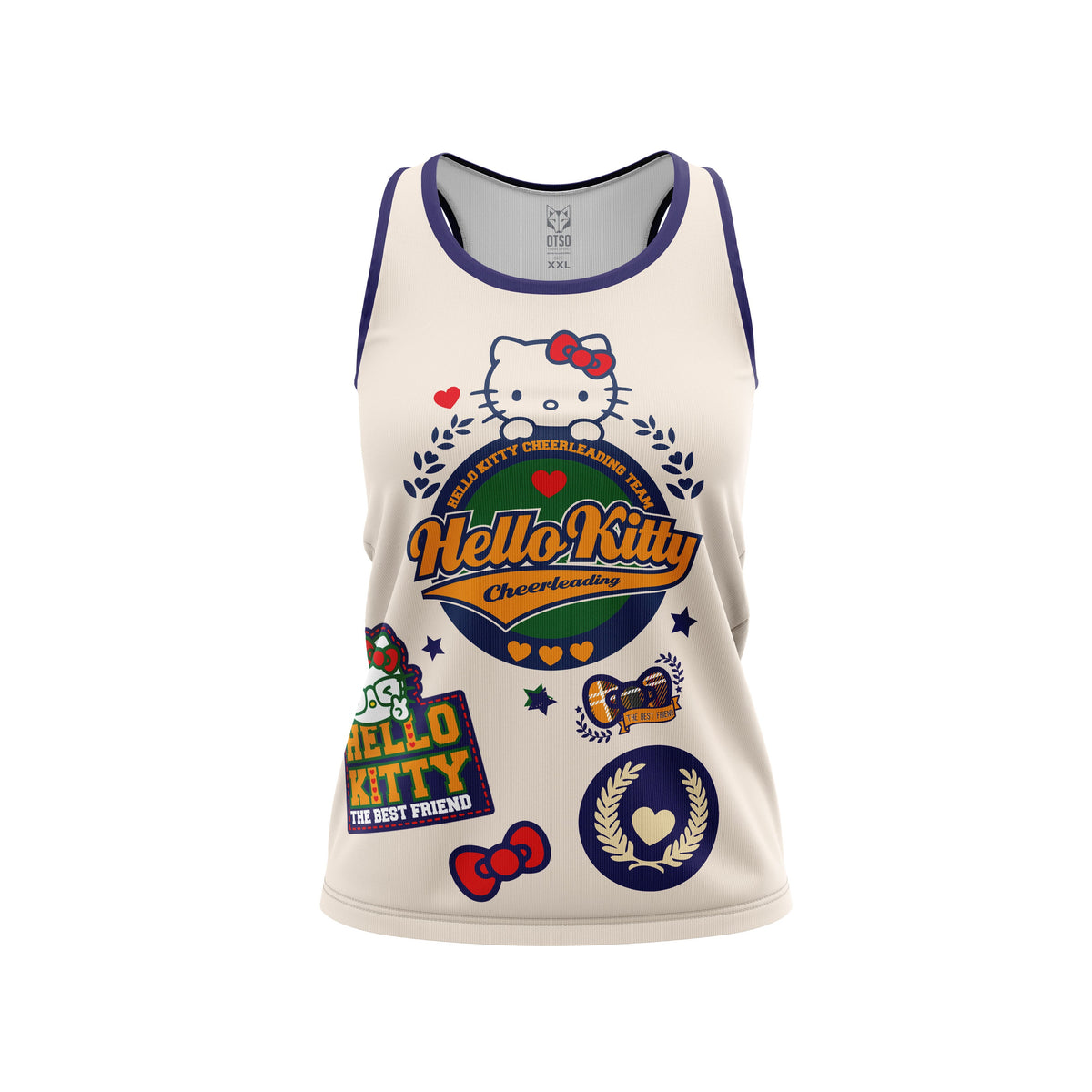 OTSO Damen/Mädchen Singlet - Hello Kitty Cheerleading – Produktansicht