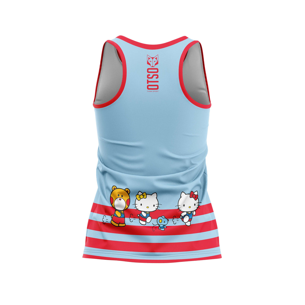 OTSO Damen/Mädchen Singlet - Hello Kitty Stripes – Produktansicht 2