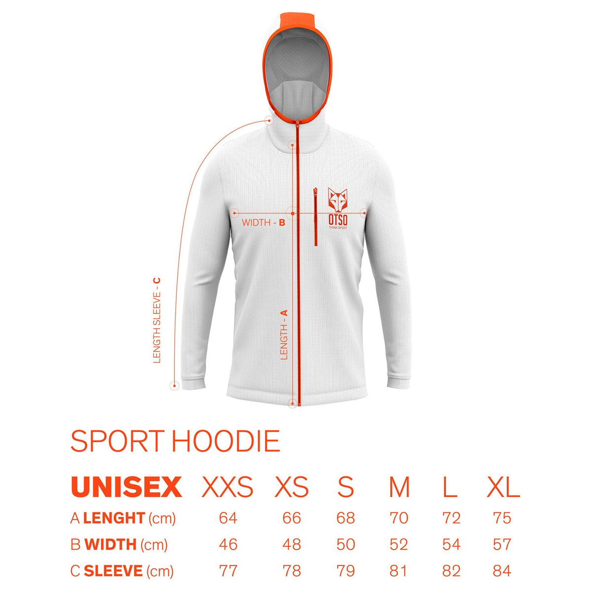 OTSO Unisex Sport-Hoodie - Black & Grey – Produktansicht 3