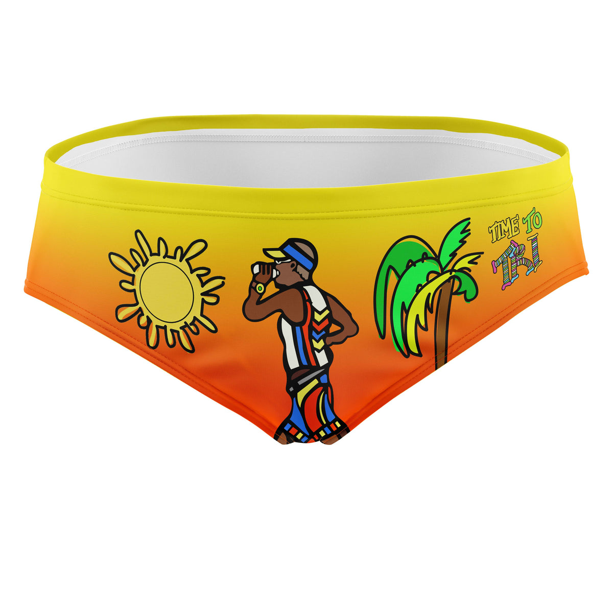 OTSO Herren Badehose Slip - Time to tri Run – Produktansicht
