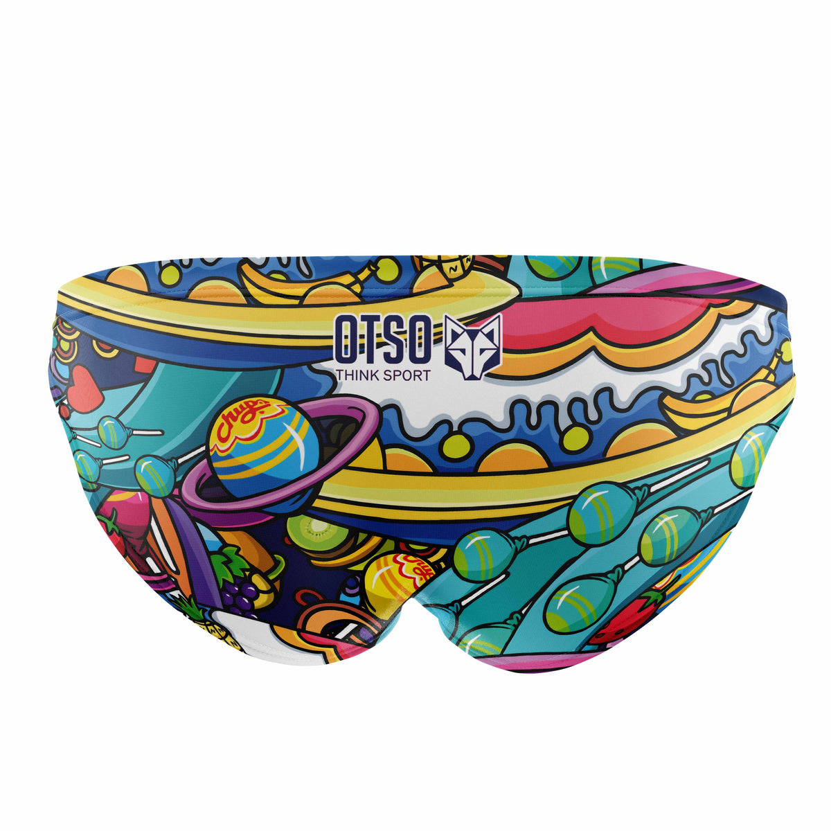 OTSO Herren Badehose Slip - Chupa Chups Space – Produktansicht 2