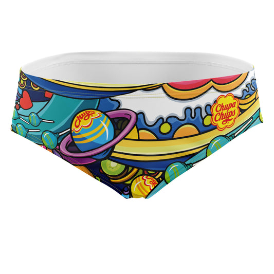 OTSO Herren Badehose Slip - Chupa Chups Space – Produktansicht