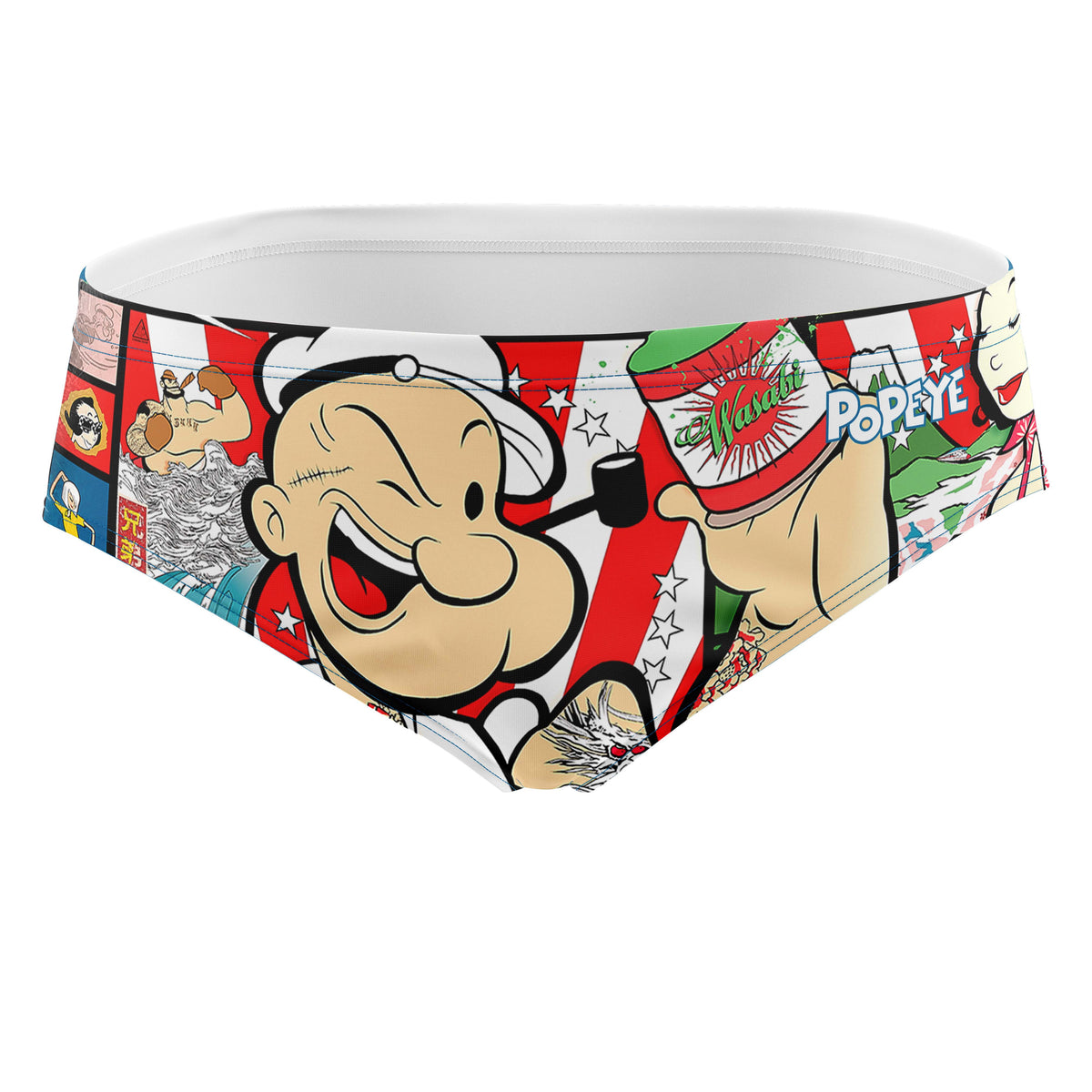OTSO Herren Badehose Slip - Popeye Art Show – Produktansicht