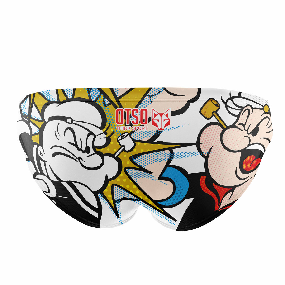 OTSO Herren Badehose Slip - Popeye Pop Art – Produktansicht 2