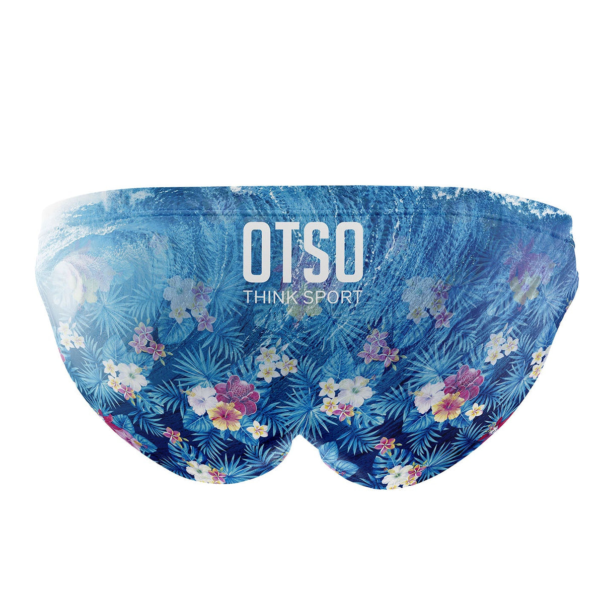 OTSO Herren Badehose Slip - Swim Bike Run Wave – Produktansicht 2