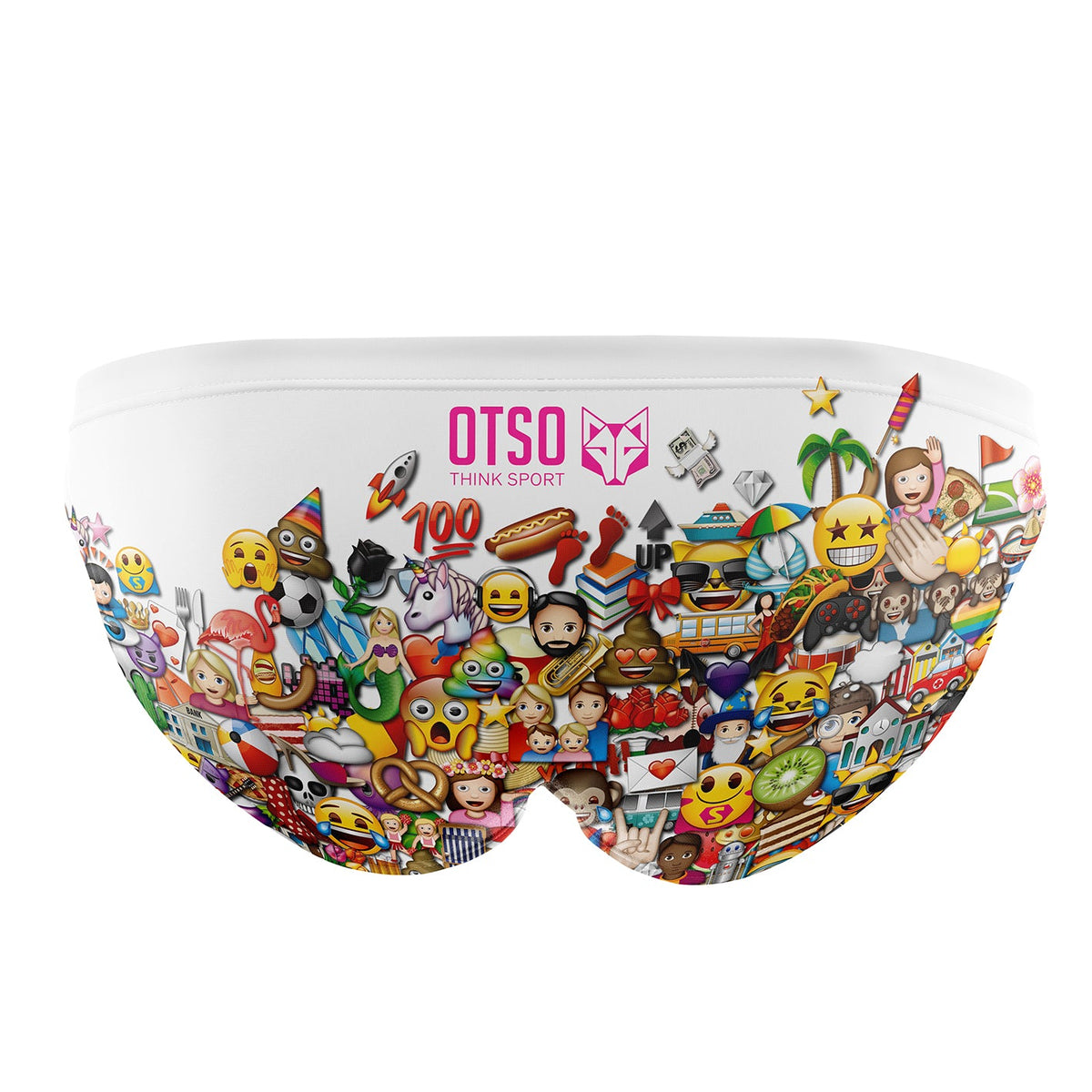 OTSO Herren Badehose Slip - Emoji Big Wave – Produktansicht 2