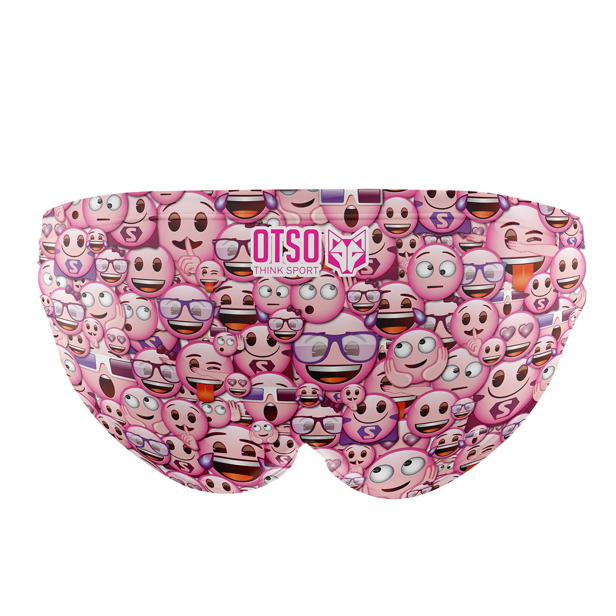 OTSO Herren Badehose Slip - Emoji Classic Pink – Produktansicht 2