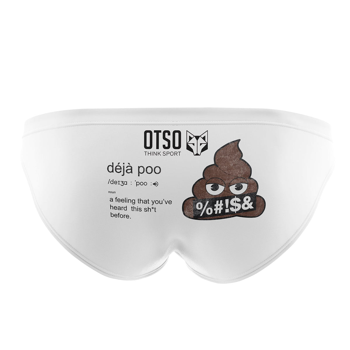 OTSO Herren Badehose Slip - Emoji Deja Poo – Produktansicht 2