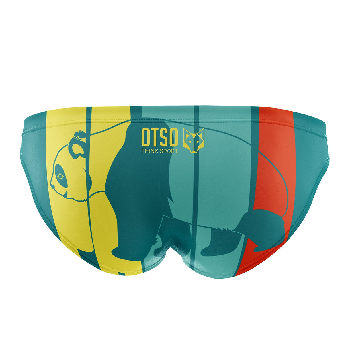 OTSO Herren Badehose Slip - Emoji Panda – Produktansicht 2