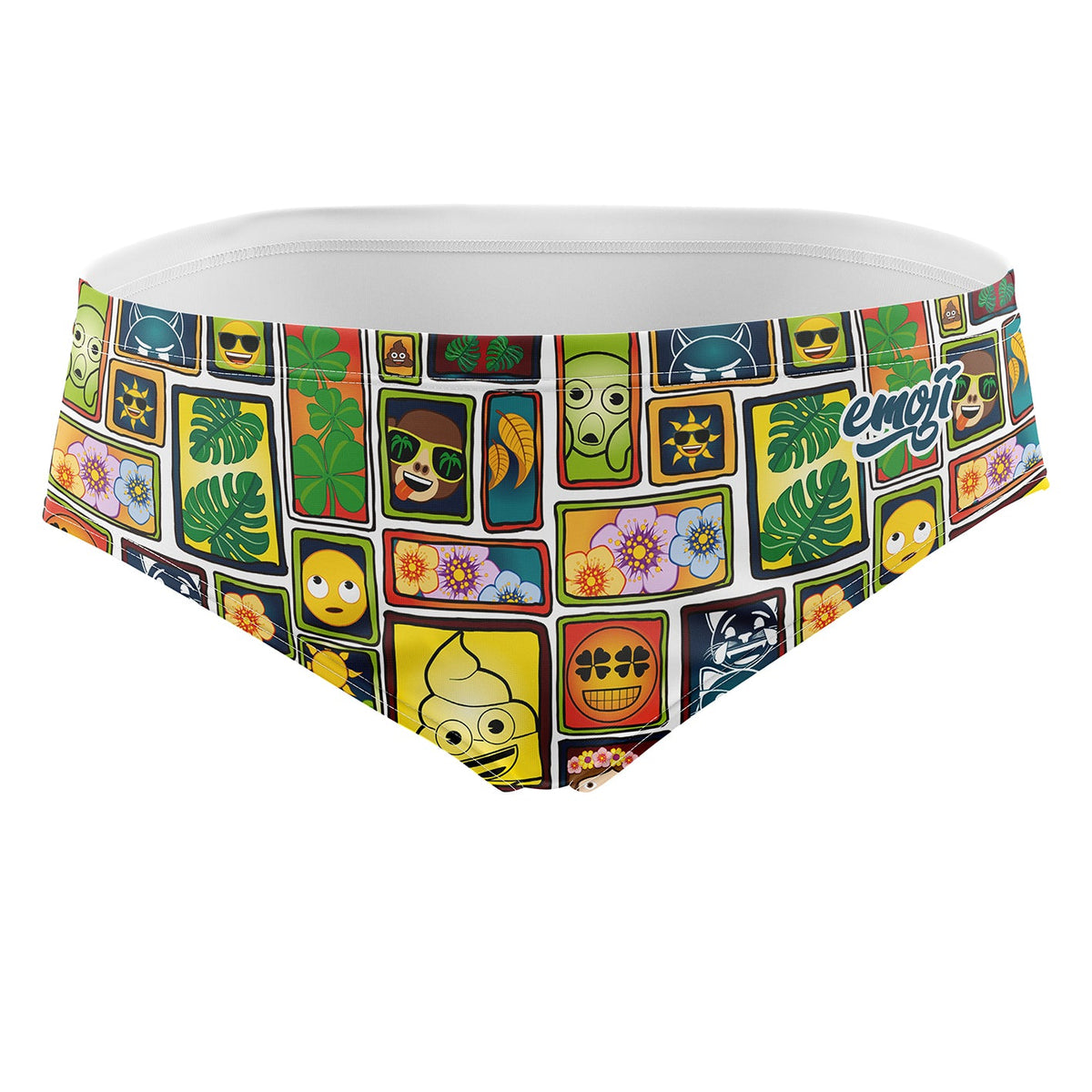 OTSO Herren Badehose Slip - Emoji Portrait – Produktansicht
