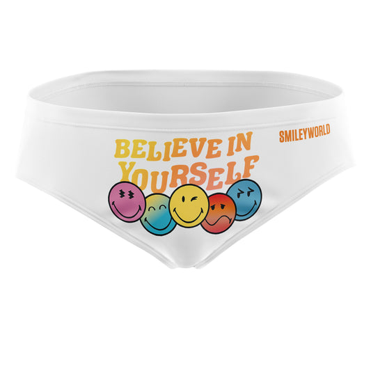 OTSO Herren Badehose Slip - S.W.Smiley World Believe – Produktansicht