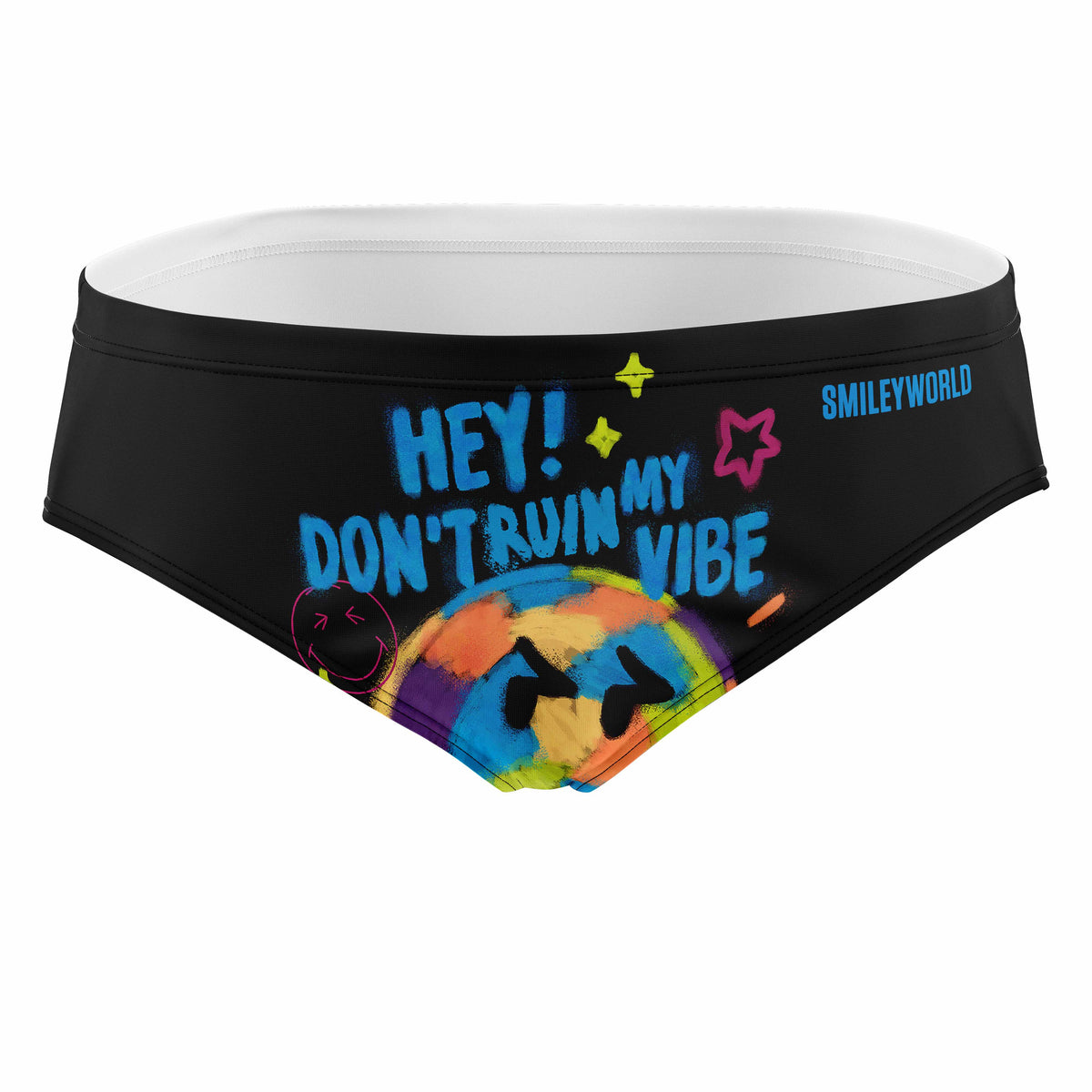 OTSO Herren Badehose Slip - S.W.Smiley World Festival – Produktansicht