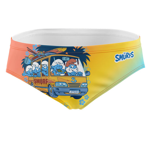 OTSO Herren Badehose Slip - Smurf Smurfing – Produktansicht
