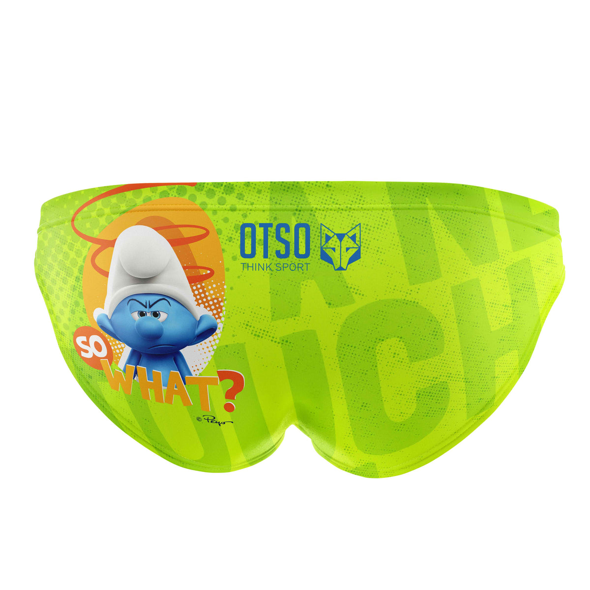 OTSO Herren Badehose Slip - Smurf Boss – Produktansicht 2