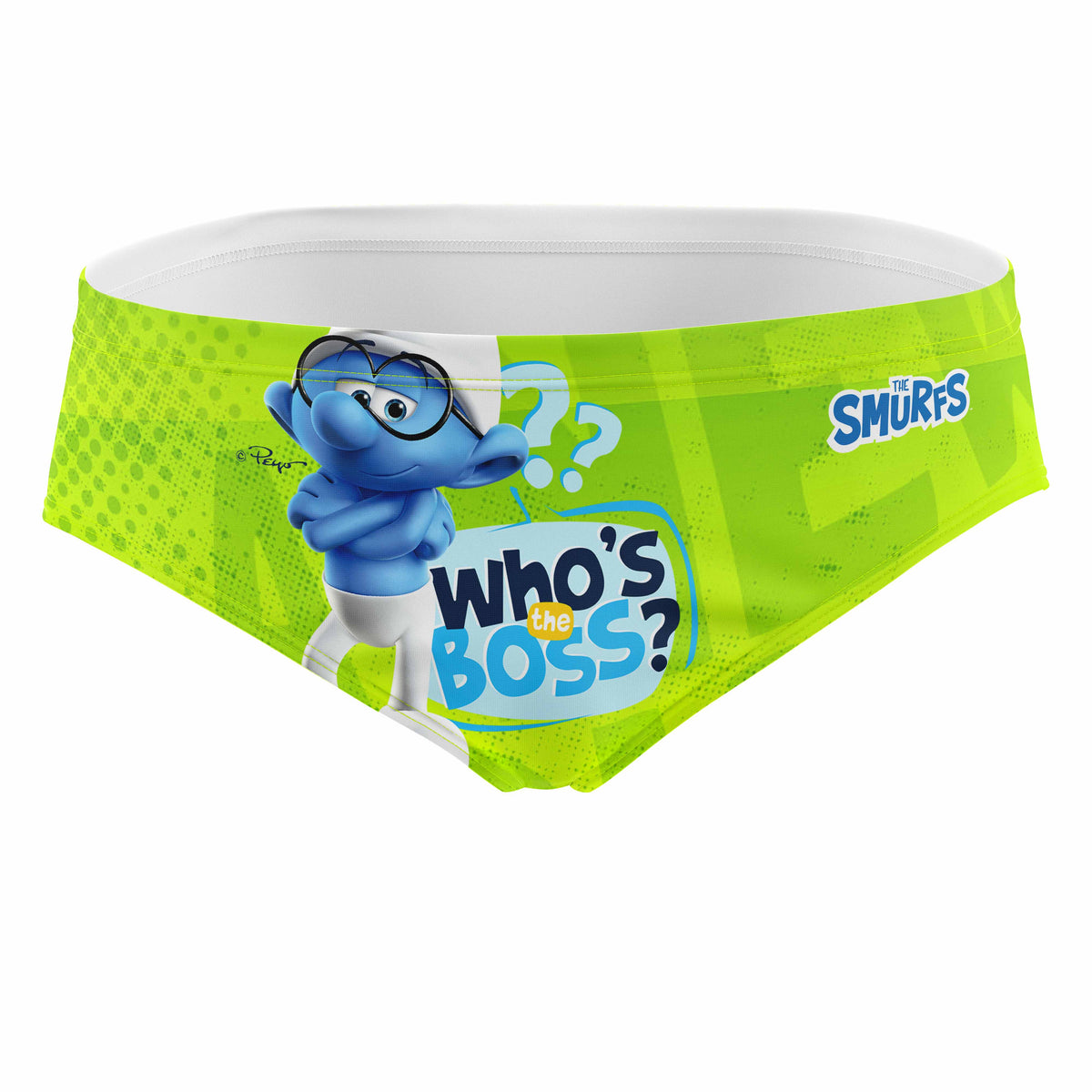 OTSO Herren Badehose Slip - Smurf Boss – Produktansicht