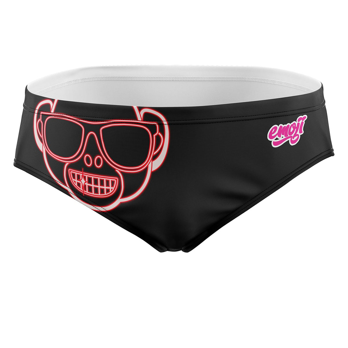 OTSO Herren Badehose Slip - Emoji Monkey Neon – Produktansicht