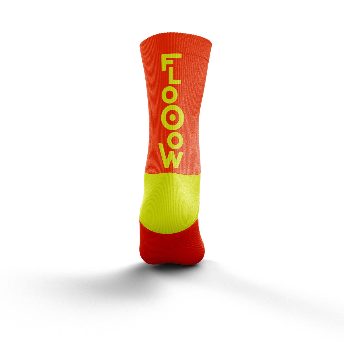 OTSO Multisport-Socken Medium Cut - Flooow fluo orange & fluo yellow – Produktansicht 2