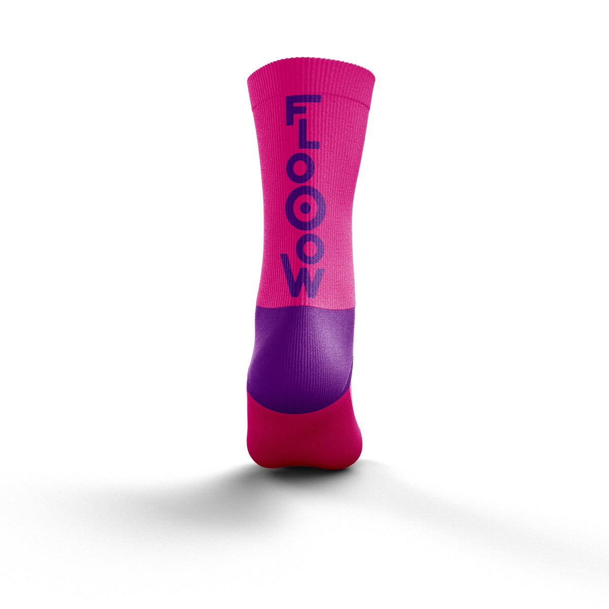 OTSO Multisport-Socken Medium Cut - Flooow fluo pink & violet – Produktansicht 3
