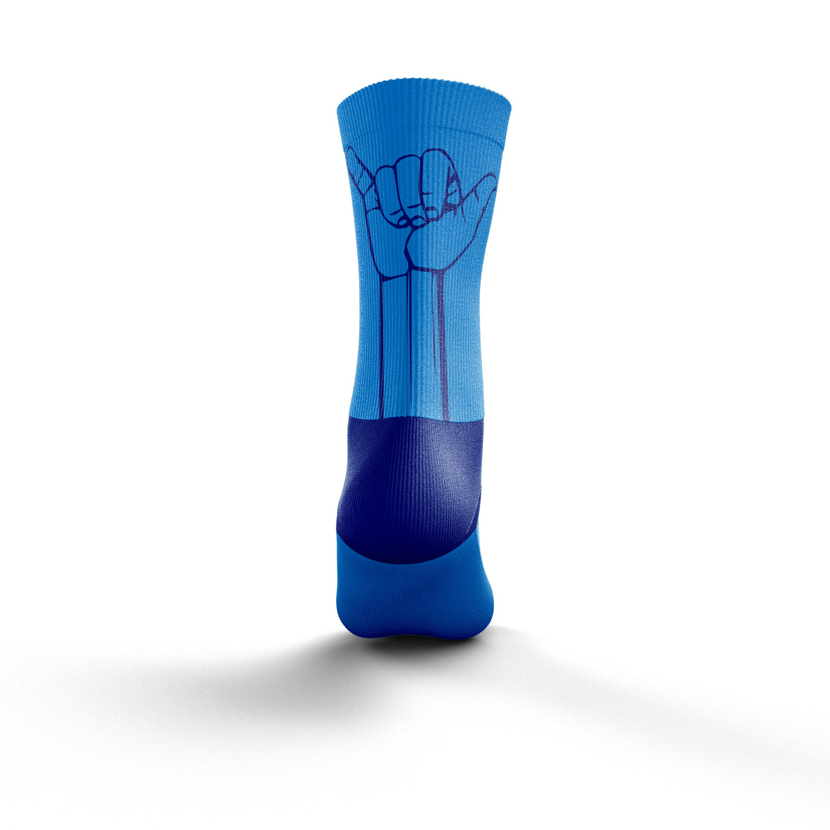 OTSO Multisport-Socken Medium Cut - Flooow light blue & electric blue – Produktansicht 3