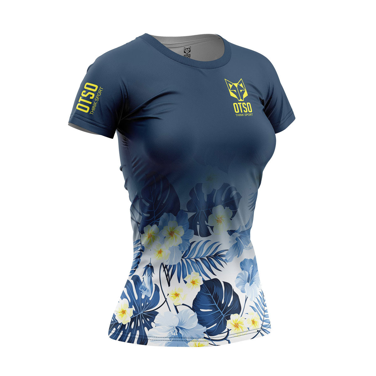 OTSO Damen Kurzarm-Funktionsshirt - Spring Dark – Produktansicht