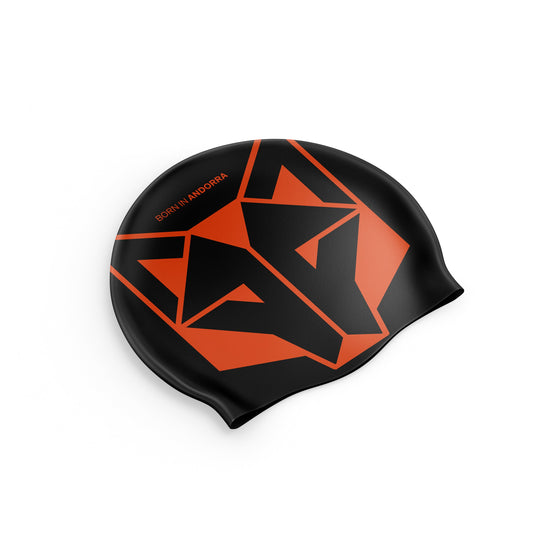 OTSO Badekappe - Black & Fluo Orange – Produktansicht