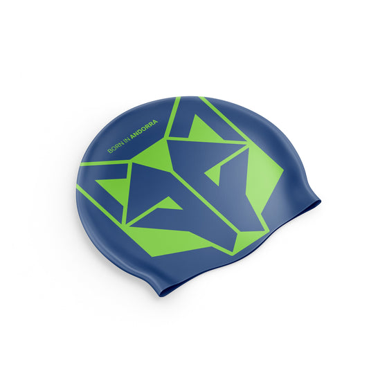 OTSO Badekappe - Electric Blue & Fluo Green – Produktansicht
