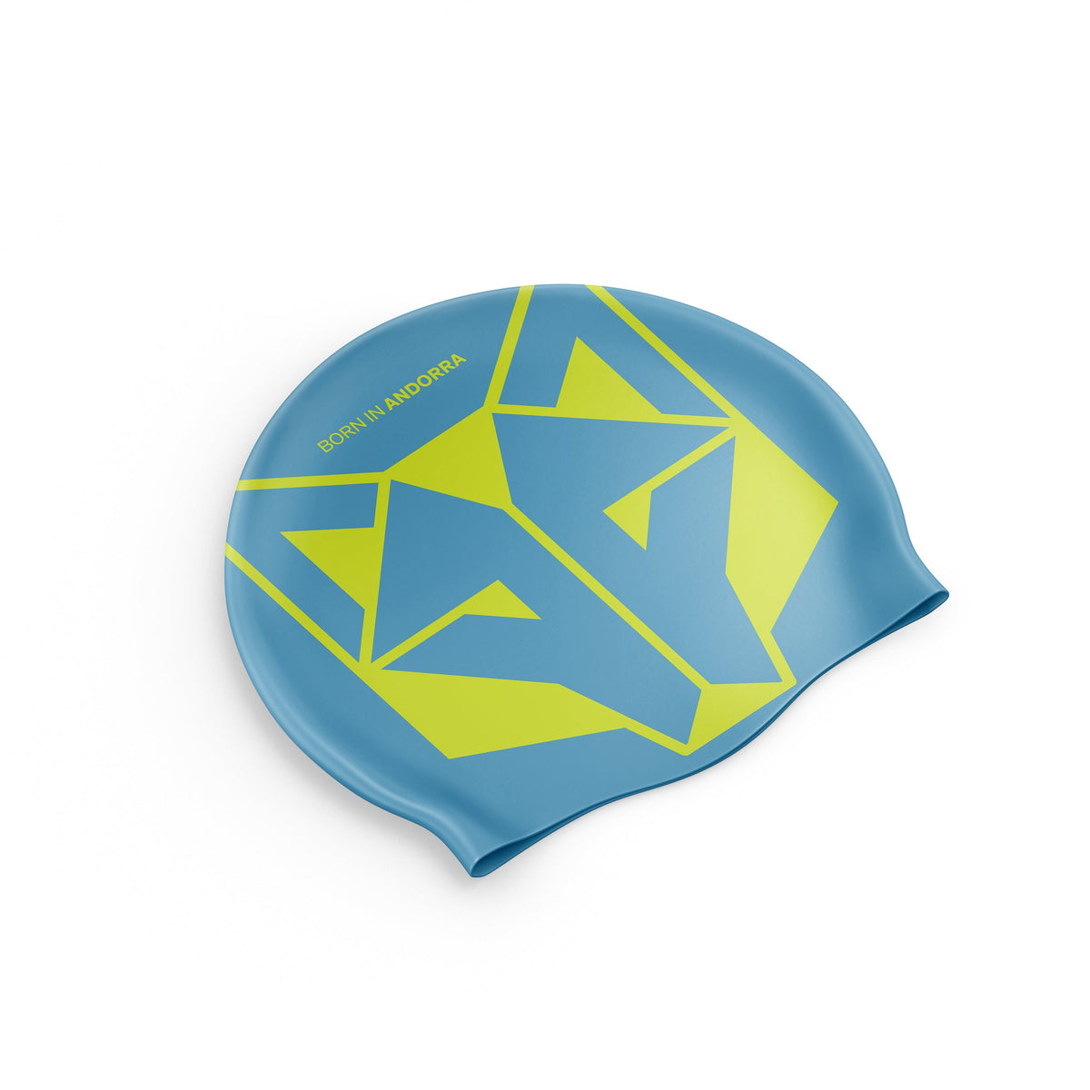 OTSO Badekappe - Light Blue & Fluo Yellow – Produktansicht