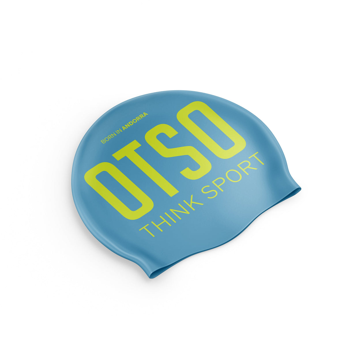 OTSO Badekappe - Light Blue & Fluo Yellow – Produktansicht 2