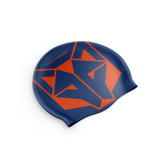 OTSO Badekappe - Navy Blue & Fluo Orange – Produktansicht