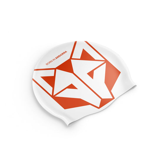 OTSO Badekappe - White & Fluo Orange – Produktansicht