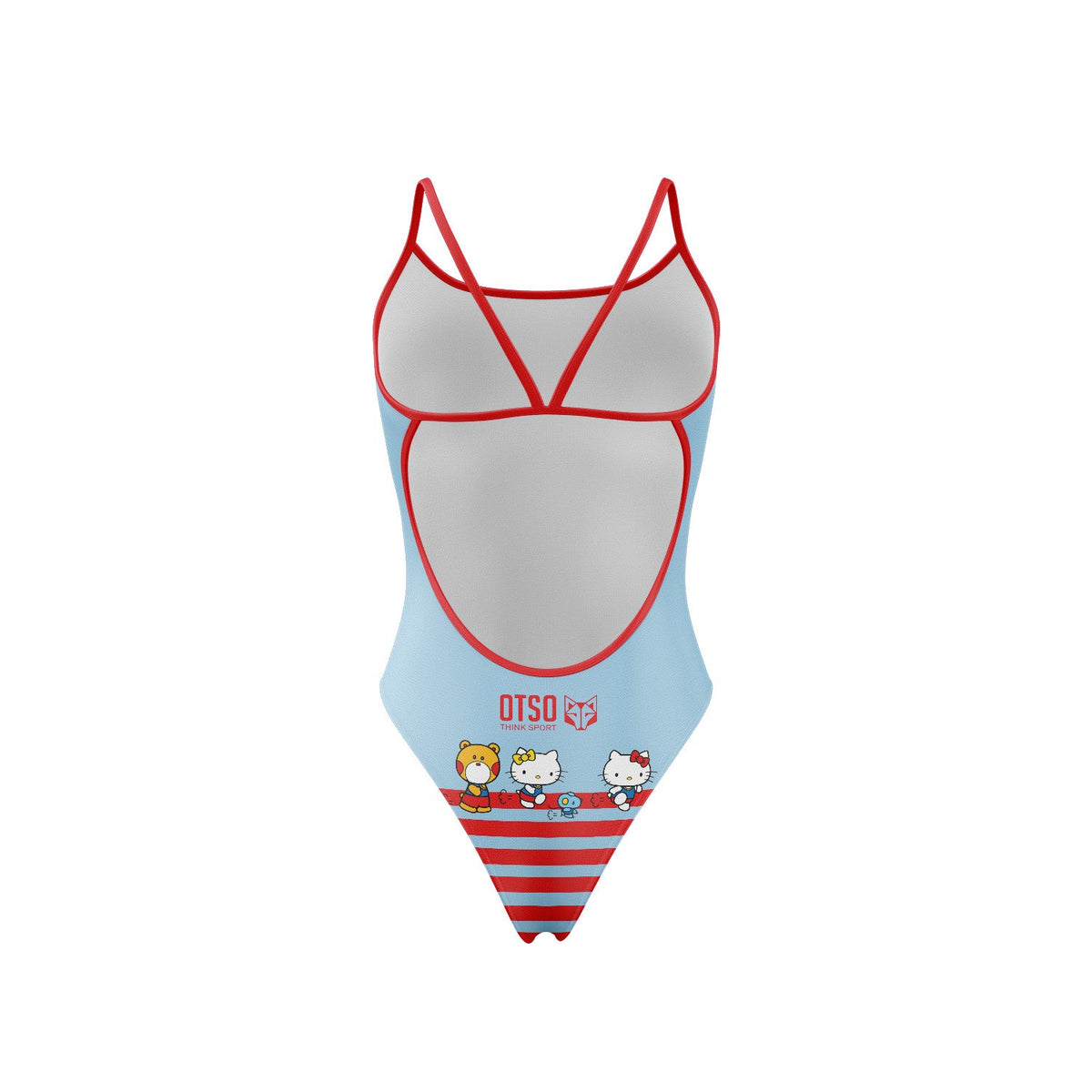 OTSO Damen/Mädchen Badeanzug - Hello Kitty Stripes – Produktansicht 2