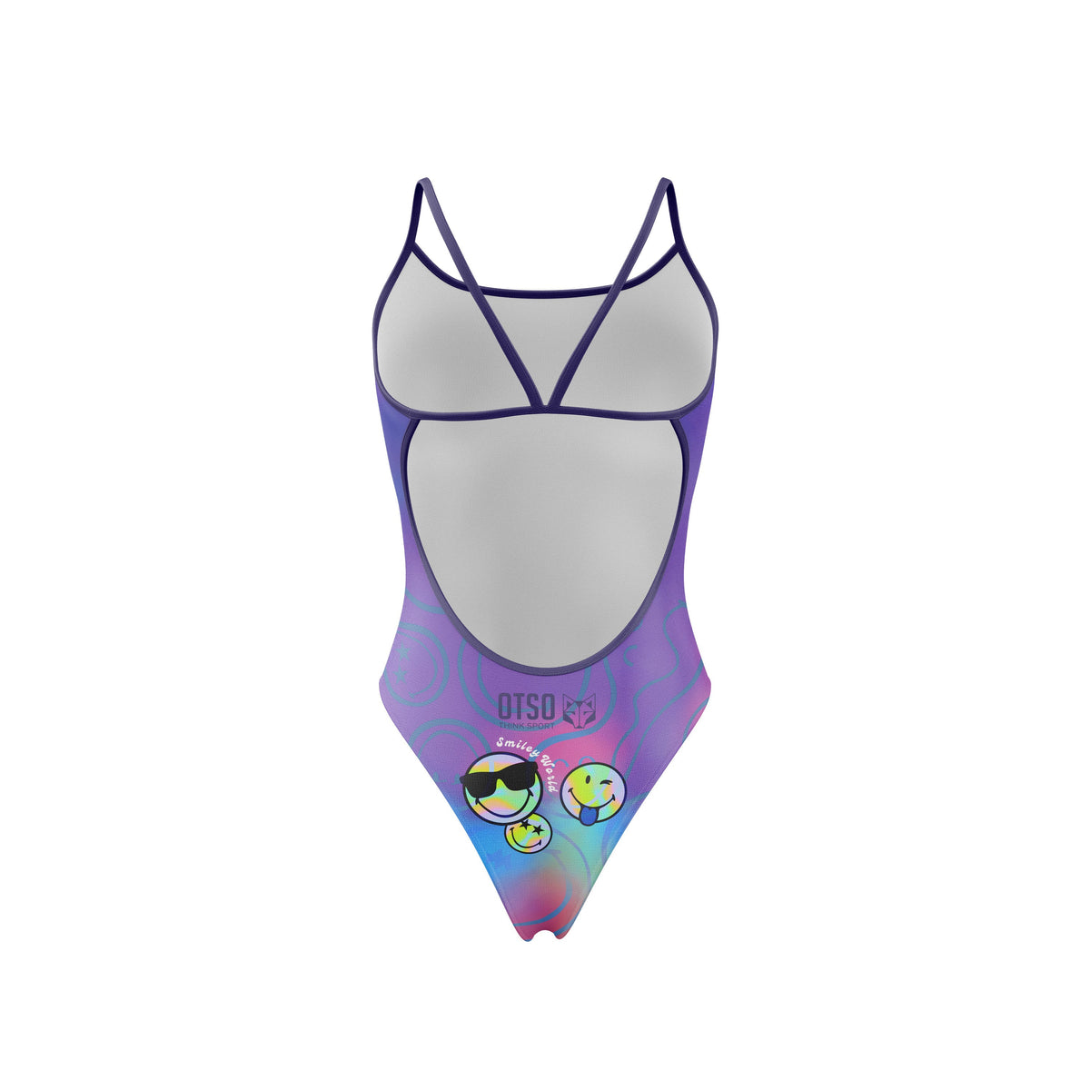 OTSO Damen Badeanzug - S.W.Smiley World Vibes – Produktansicht 2