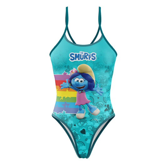 OTSO Damen Badeanzug - Smurfs Rainbow – Produktansicht
