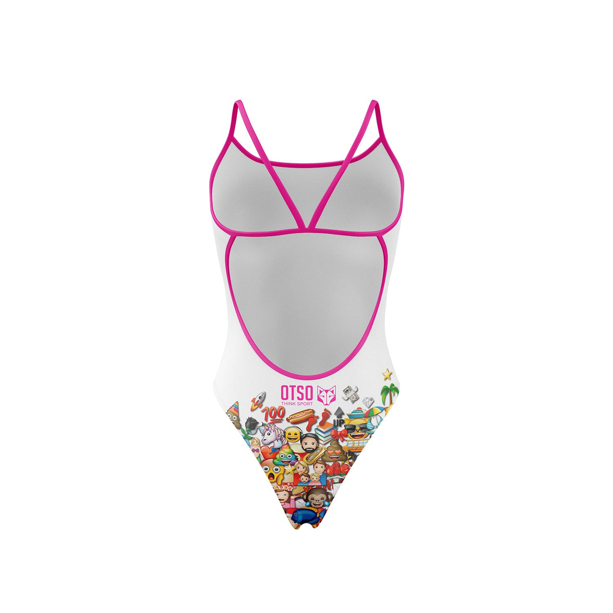 OTSO Damen Badeanzug - Emoji Big Wave – Produktansicht 2