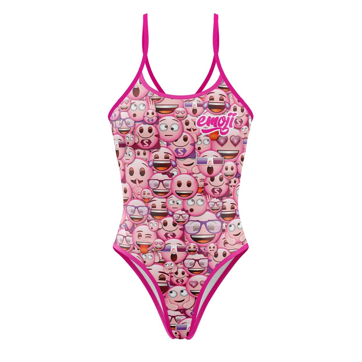 OTSO Damen Badeanzug - Emoji Classic Pink – Produktansicht