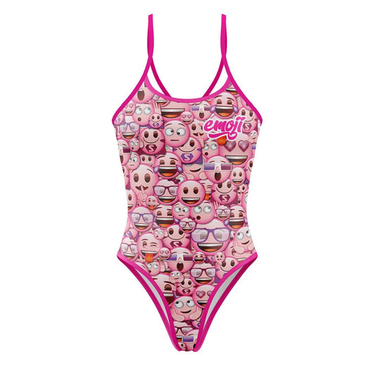 OTSO Damen Badeanzug - Emoji Classic Pink – Produktansicht