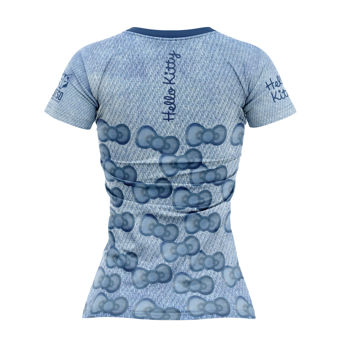OTSO Damen/Mädchen Kurzarm-Funktionsshirt - Hello Kitty Denim – Produktansicht 2
