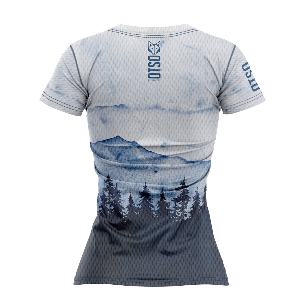 OTSO Damen Kurzarm-Funktionsshirt - Blue Forest – Produktansicht 2