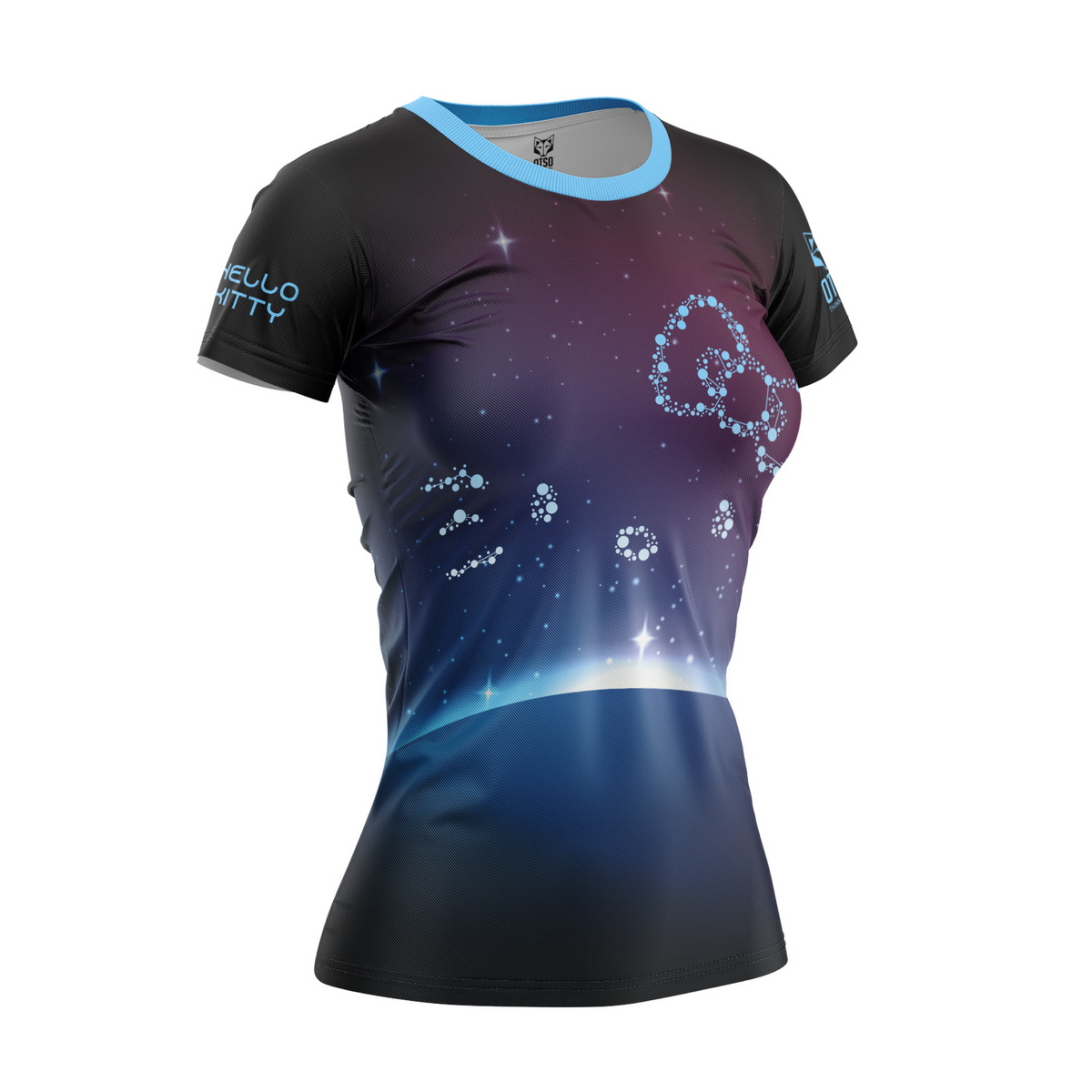 OTSO Damen/Mädchen Kurzarm-Funktionsshirt - Hello Kitty Galaxy – Produktansicht