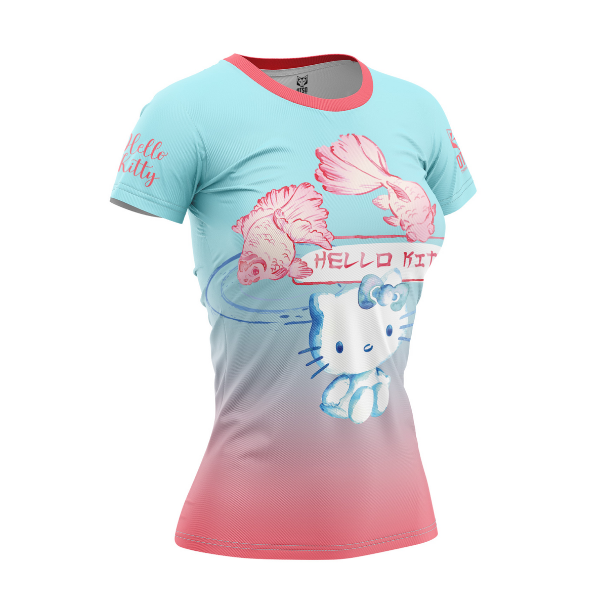OTSO Damen/Mädchen Kurzarm-Funktionsshirt - Hello Kitty Wave – Produktansicht