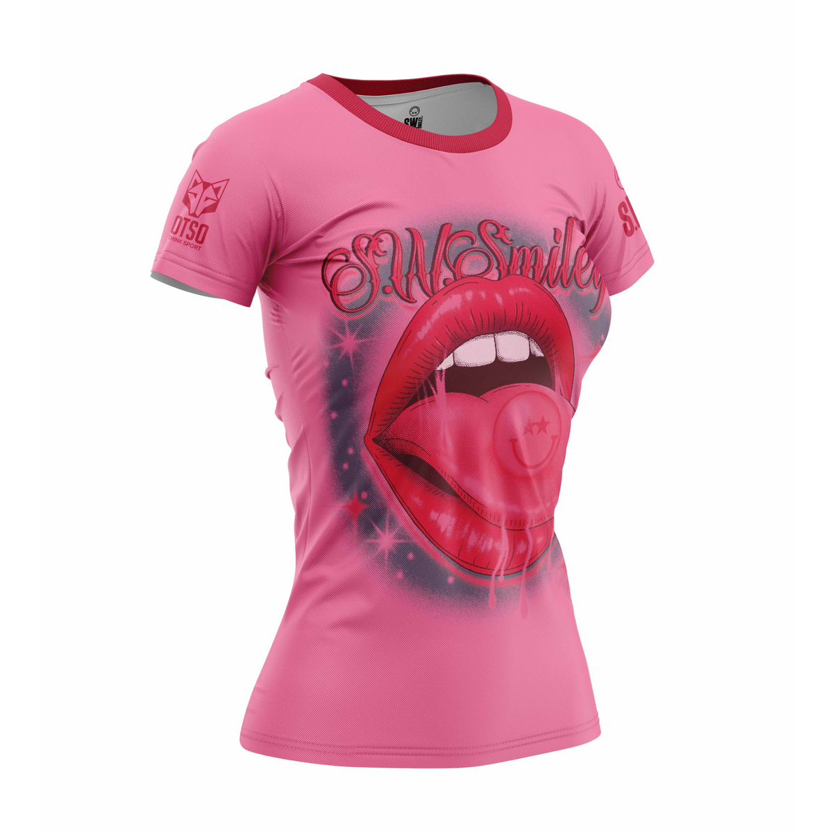 OTSO Damen Kurzarm-Funktionsshirt - S.W.Smiley Hella Good – Produktansicht
