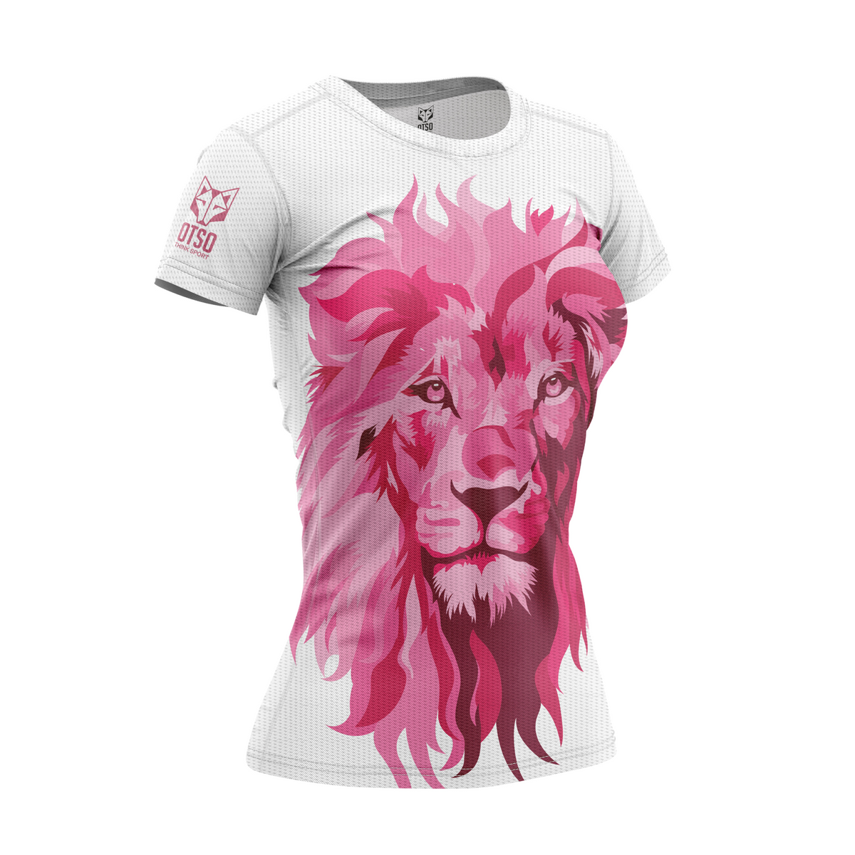 OTSO Damen Kurzarm-Funktionsshirt - Be A Lion Pink – Produktansicht