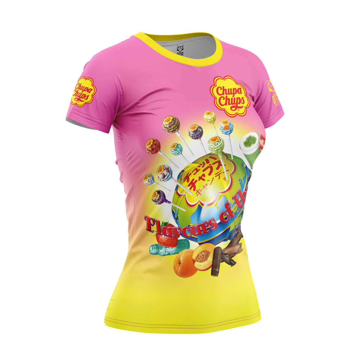 OTSO Damen Kurzarm-Funktionsshirt - Chupa Chups Flavours World – Produktansicht