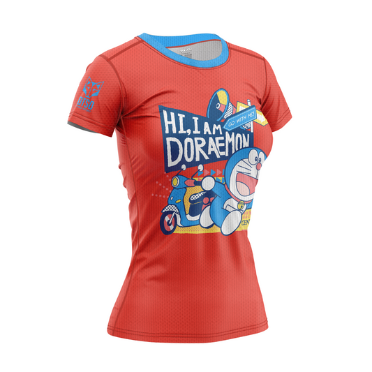 OTSO Damen Kurzarm-Funktionsshirt - Doraemon I Am Doraemon – Produktansicht