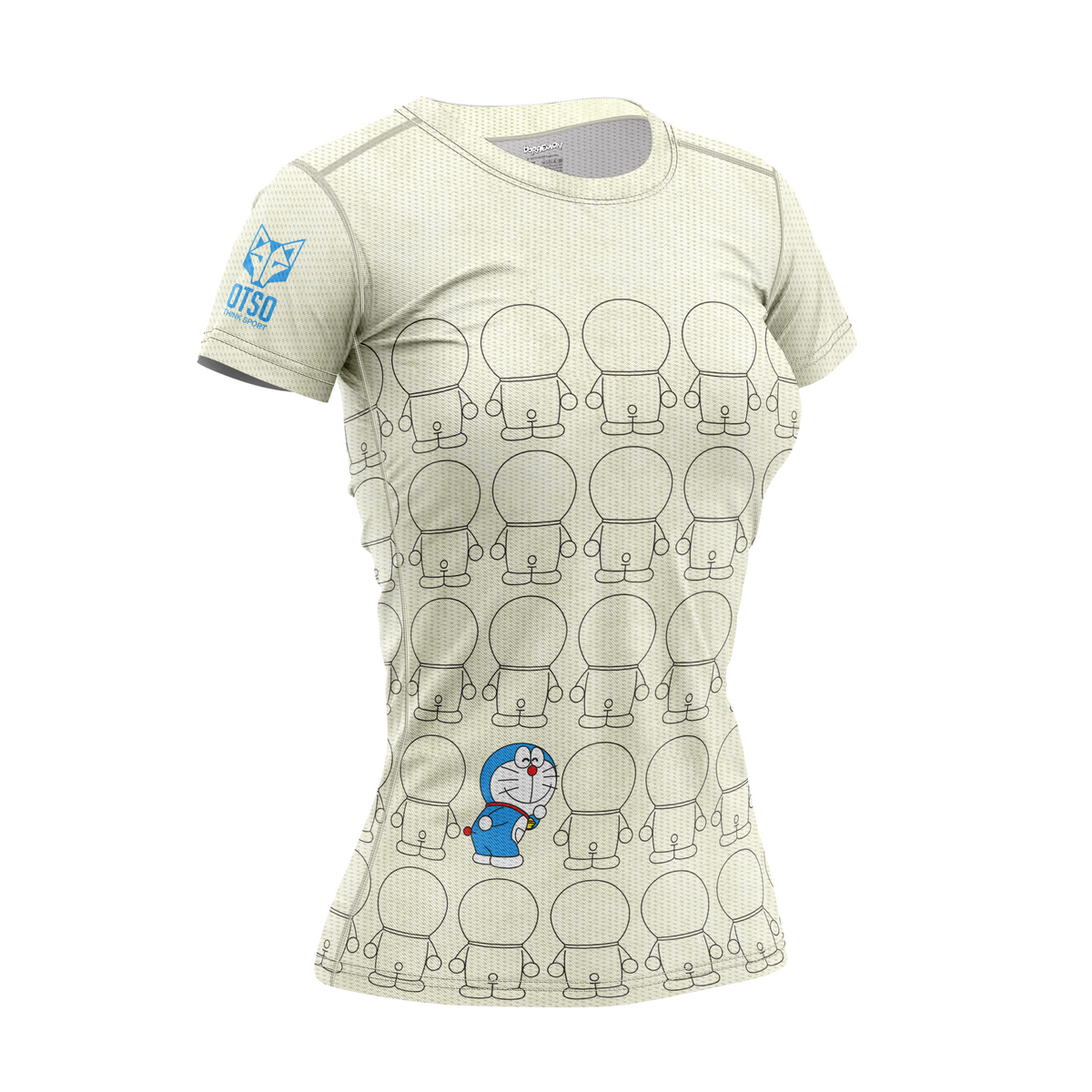 OTSO Damen Kurzarm-Funktionsshirt - Doraemon Dare To Be Different – Produktansicht