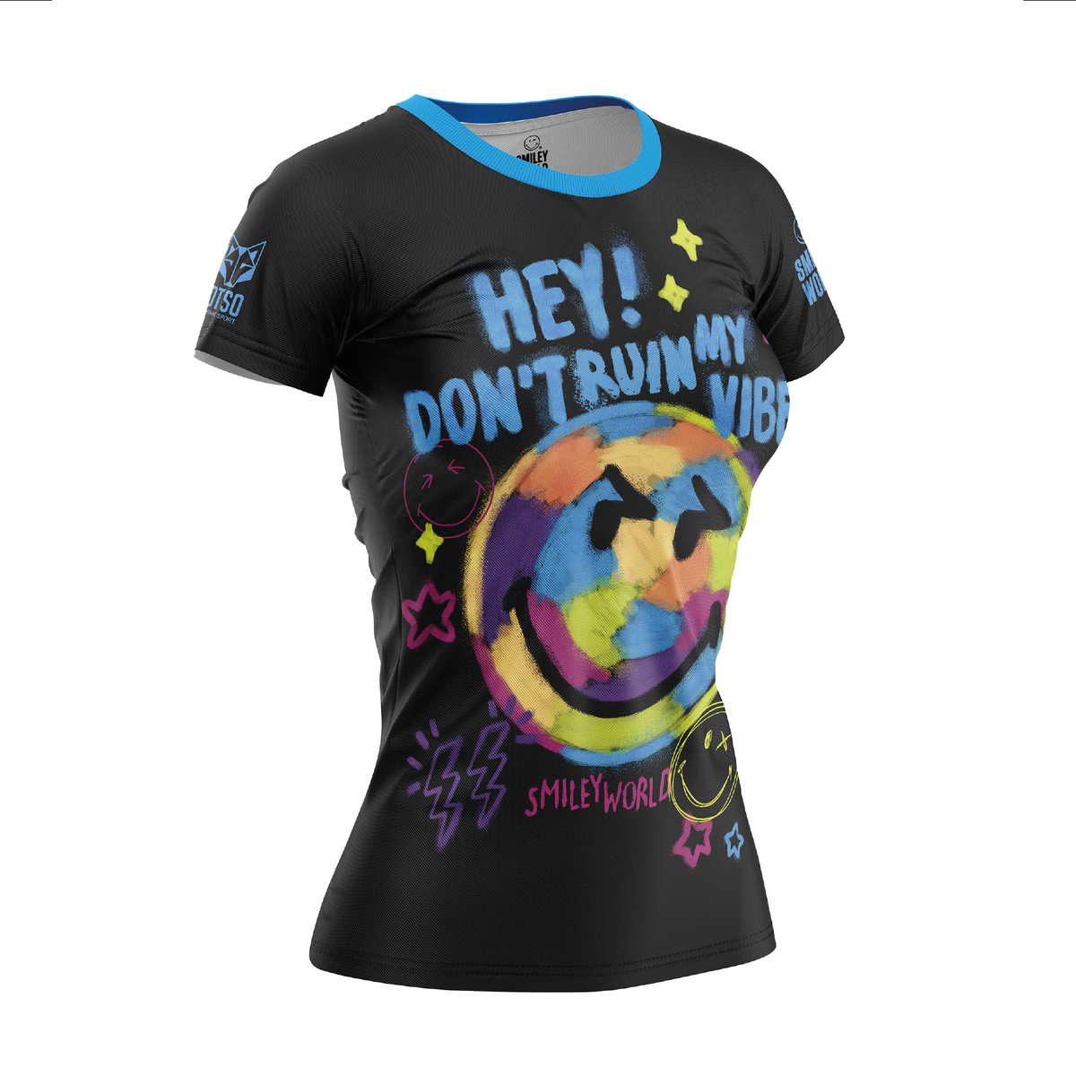OTSO Damen Kurzarm-Funktionsshirt - S.W.Smiley Festival – Produktansicht