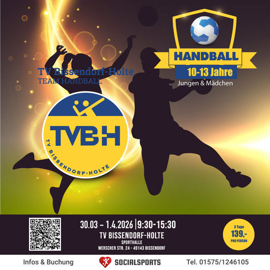 30.03. - 01.04.2026 - 3 Tage Ferien Handball-Camp TV Bissendorf-Holte (10-13Jahre)