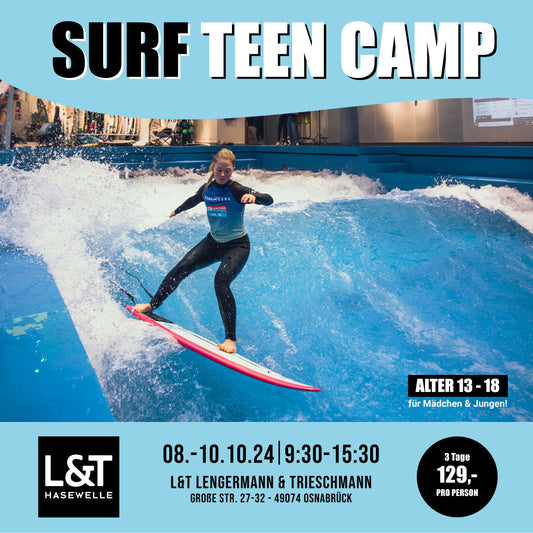 08.10 - 10.10.24 - 3 Tage Indoor Surf Teen Camp-Hasewelle - L&T Osnabrück