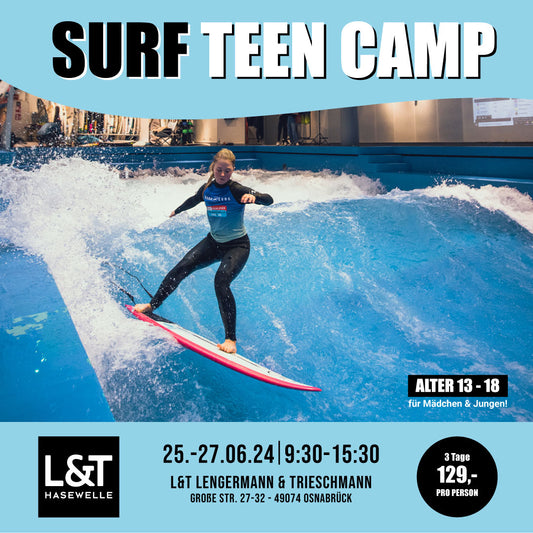 25.06 - 27.06.24 - 3 Tage Indoor Surf Teen Camp-Hasewelle - L&T Osnabrück