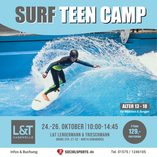 24-26.10.23 - 3 Tage Indoor Surf Teen Camp-Hasewelle - L&T Osnabrück
